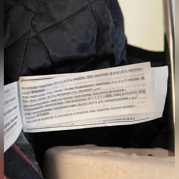 Vintage Abercrombie & Fitch navy blue wool blend pea coat size Small ~ - Picture 10 of 16
